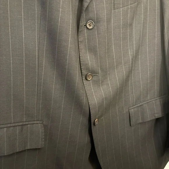 Polo Ralph Lauren Black Preppy Business Pinstripe Sport Coat Mens Size 46R